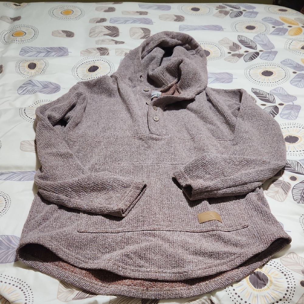 POLAR FLEECE Women's Heathered Sweater with Hood MEDIUM MADE IN CANADA